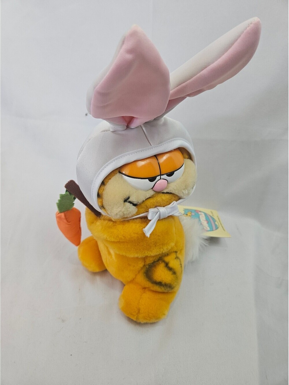 Vintage Garfield Here Rabbit Plush Toy with Bunny Ears and F
